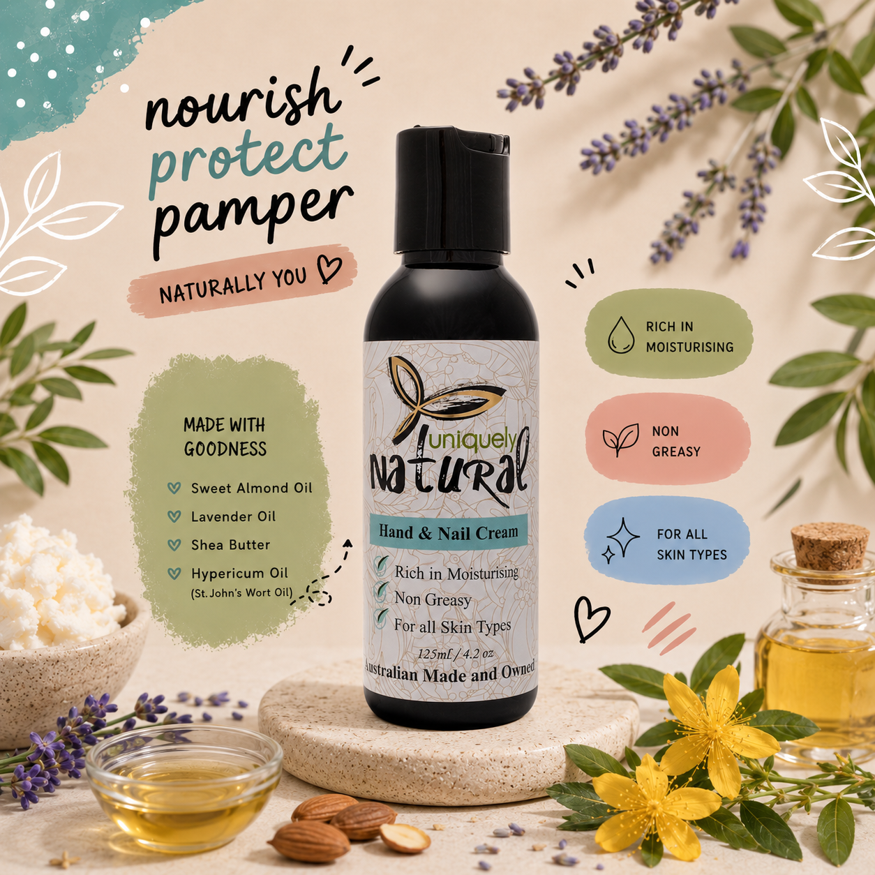 Hand Cream 125ml: Nourishing Moisturiser